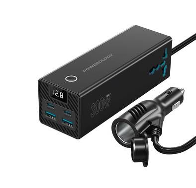 Powerology 2 AC Universal Car Power Inverter with 300W AC...