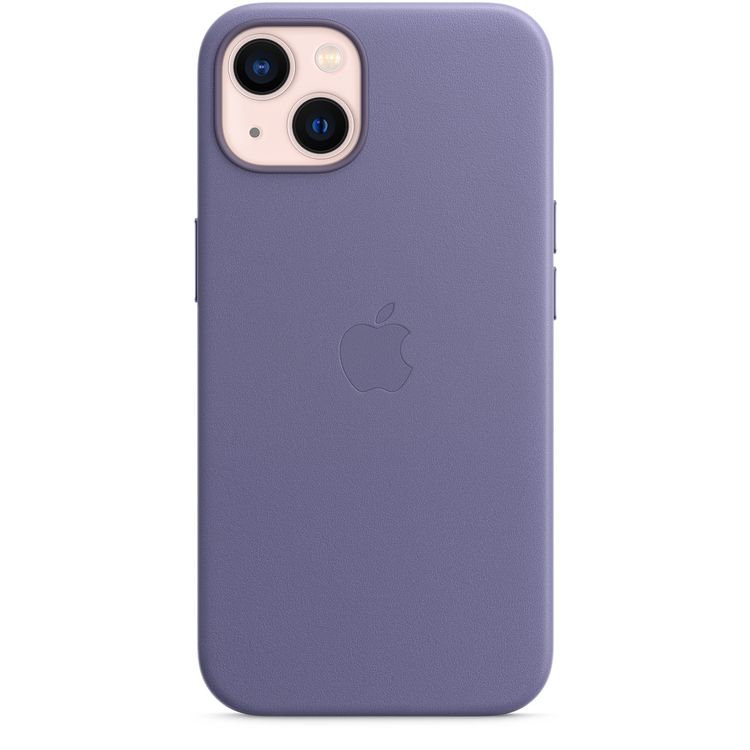 Apple Leather Case with MagSafe Compatible for iPhone 13 (6.1") - Wisteria