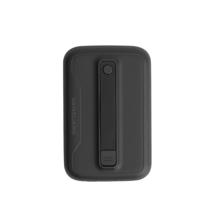 Viva Madrid Vanguard Lifeplus Snapcharge Grip Wireless Magsafe Powerbank 5000mAh Compatible for MagSafe Mobile Phone Cases, Compact Design Portable Powerbank with C to C Cable, USB-C Port - Black