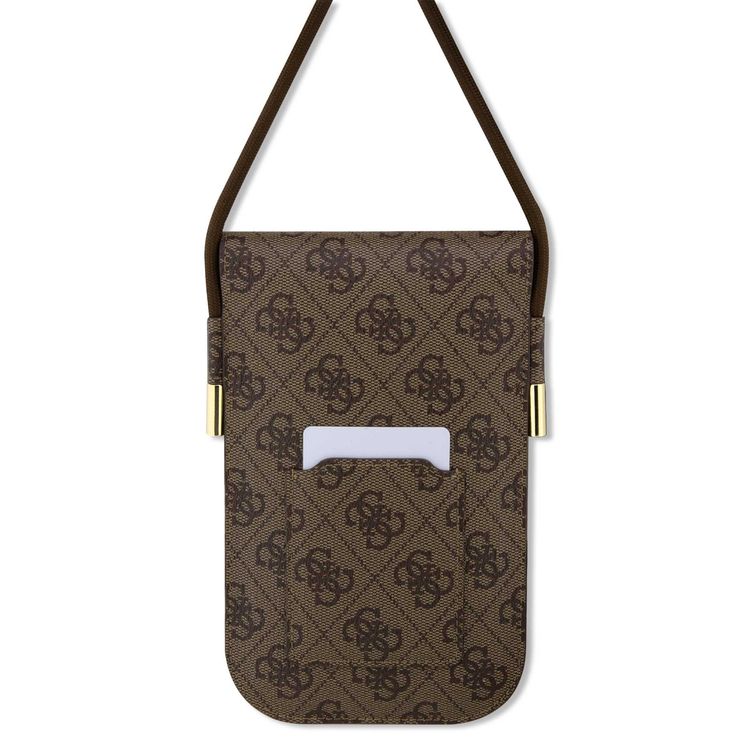 Guess 4G Cord Script Wallet Bag - Brown