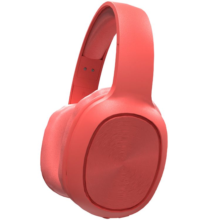 Porodo Soundtec Wireless Headphones with Noise Cancelling, Active Siri, Pure Bass, 2 Hours Charging Time, 12 Hours Playtime, 400mAh Battery Capacity - Red