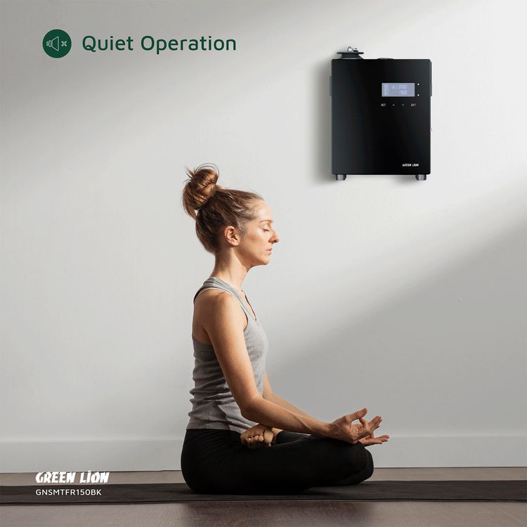 Green Lion Smart Scent Pro Fragrance Diffuser with Fragrance Bottle, Smart App Control, Quiet Operation, 5 Timer Settings, HVAC Connect, Aromatherapy, Wall-Mount, Security Lock - Black 