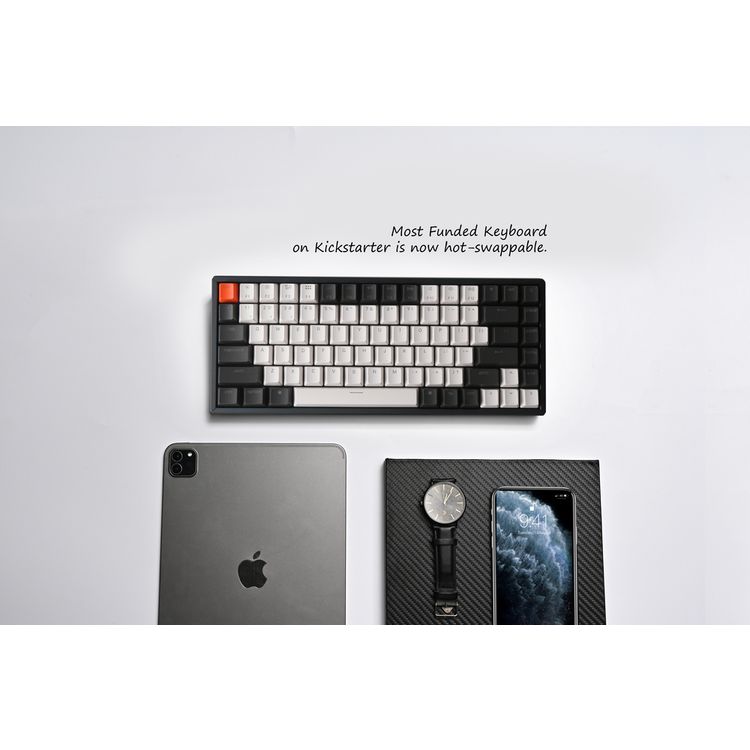 Keychron K2 84 Gateron Wireless Mechanical Keyboard with RGB, Red Switch & Hot-swappable | Compact & Tactile Gaming Keyboard