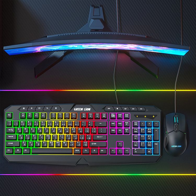 كيبورد وماوس الألعاب Green Lion GK-400 RGB