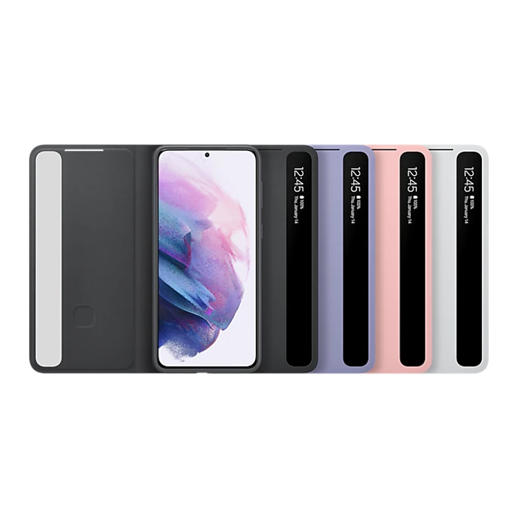 Samsung Clear View Cover for Galaxy S21 Plus, Keeps the phone clean, Use your phone-screen unseen, Easy control at a tap, Cutting-edge design For Samsung Galaxy S21 Plus  - Pink