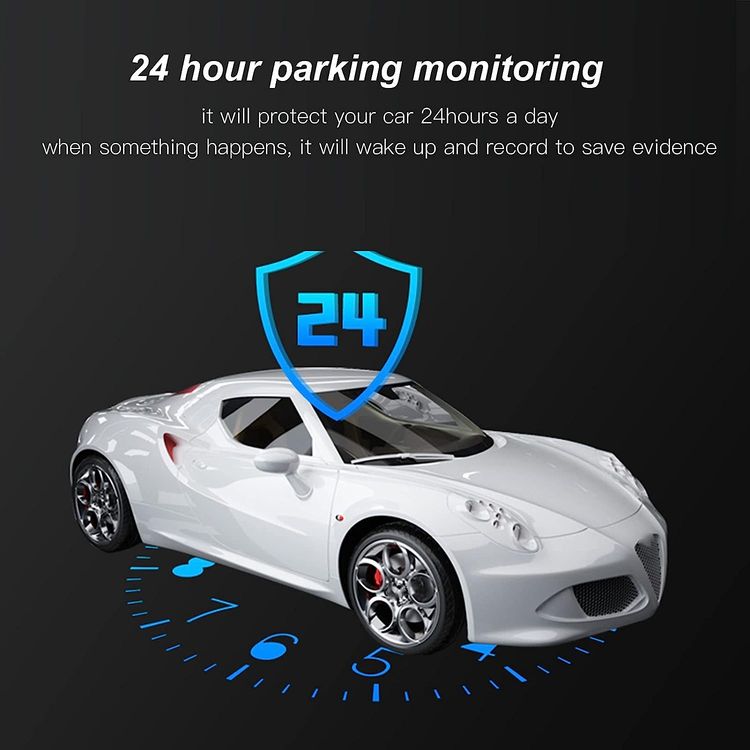 كاميرا احتياطية ثلاثية الاتجاهات CLAYTON 1136 HD Mirror Dash مسجل، Carplay/Android Auto، تصوير خلفي