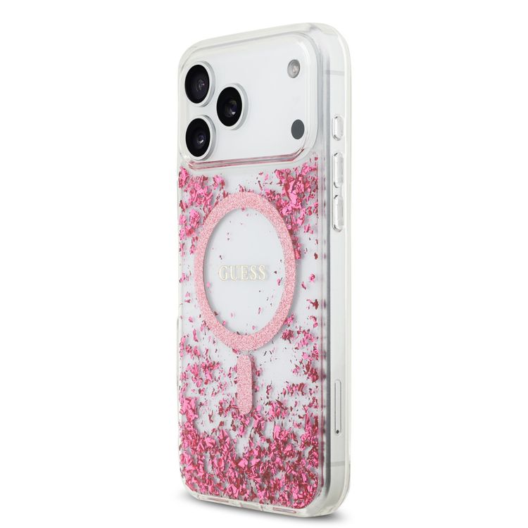 غطاء مغناطيسي بتصميم براق لهاتف آيفون 17 برو، حماية من السقوط، تصميم خفيف الوزن، قبضة مريحة، تغليف مستدام، سهولة التركيب، نحيف - وردي