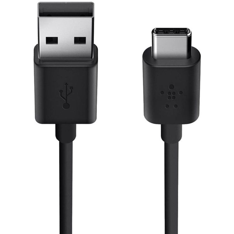 Belkin USB-A to USB-C Charging Cable 3A, Charge and Sync Cord, 480 Mbps Data Transfer Speeds, Reversible USB-C Connector, Fast Charging Cable Compatible for Type-C Devices - Black