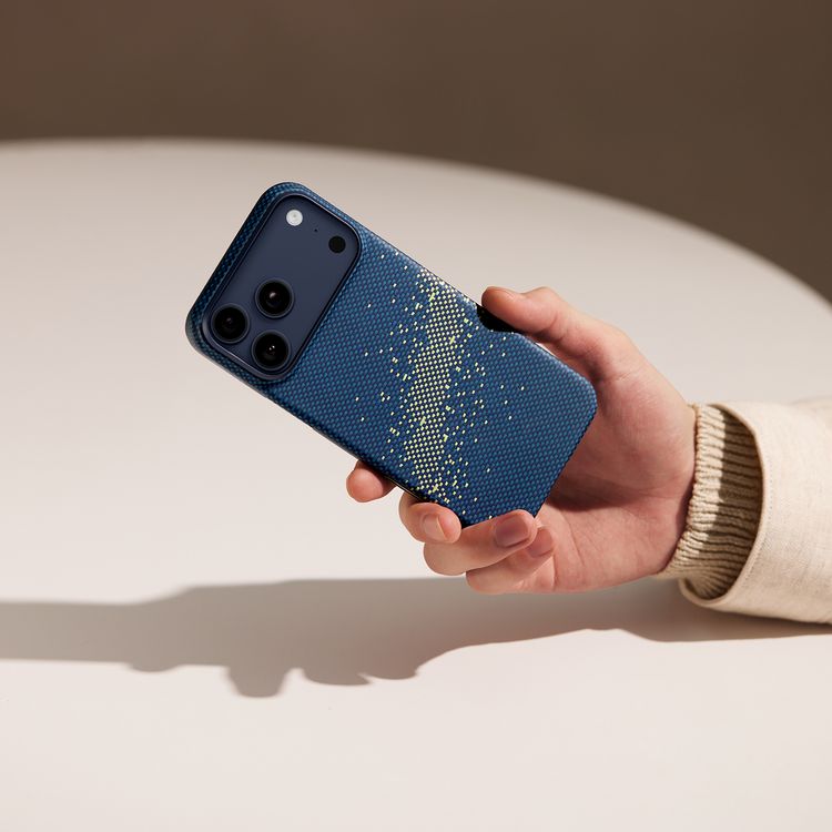 Pitaka Ultra-Slim Case for iPhone 17 Pro with Carbon Fiber Material, PitaTap, Scratch Protection, Lightweight Design, Easy Installation, Magsafe Compatibility - Milky Way Galaxy