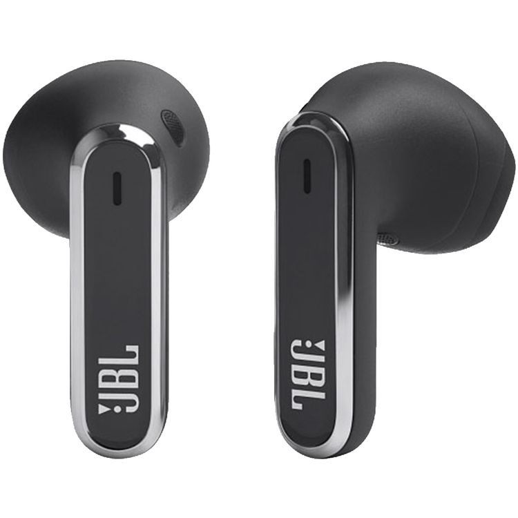 JBL Live Flex True Wireless Earbuds with Adaptive Noise Cancelling, Water & Dust Resistant, Touch Control, Built-in Microphone, Voice Assistant Integration, Multi-Point Connection, JBL Signature Sound - Black