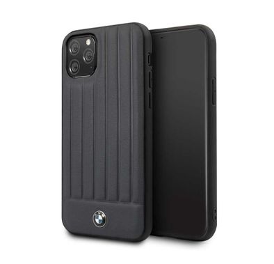BMW Hard Case Leather Lines Compatible with iPhone 11 Pro, Full Protection, Accurate Cutouts Easy Access to All Ports, Scratch Resistant - Navy