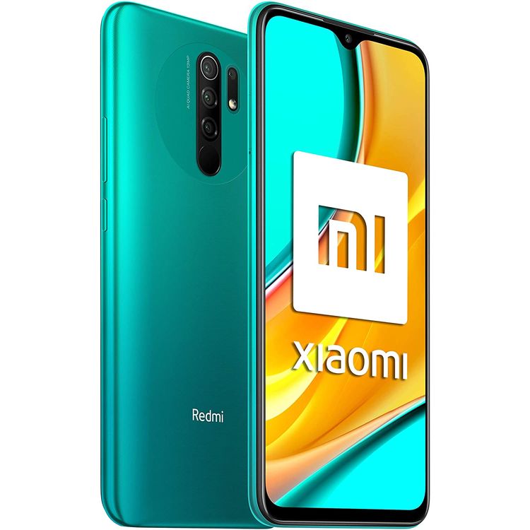 هاتف Redmi 9 الذكي ثنائي الشريحة 4G LTE بشاشة 6.53 بوصة وذاكرة وصول عشوائي 4 جيجابايت / ذاكرة تخزين داخلية 64 جيجابايت وكاميرا أمامية بدقة 8 ميجابكسل وكاميرا خلفية بدقة 13 ميجابكسل وشريحة MediaTek Helio G80 وبطارية 5020 مللي أمبير تدوم طوال اليوم