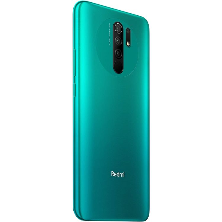 هاتف Redmi 9 الذكي ثنائي الشريحة 4G LTE بشاشة 6.53 بوصة وذاكرة وصول عشوائي 4 جيجابايت / ذاكرة تخزين داخلية 64 جيجابايت وكاميرا أمامية بدقة 8 ميجابكسل وكاميرا خلفية بدقة 13 ميجابكسل وشريحة MediaTek Helio G80 وبطارية 5020 مللي أمبير تدوم طوال اليوم