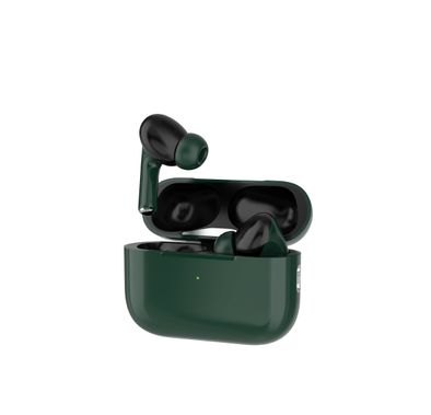 Green Lion 2nd Gen Earbuds Pro2 with ANC, Type-C Charging, Universal Compatibility, Wireless Charging, Built-in Microphone,  Silicone Ear Tips & Lanyard Included, 13mm High Excursion Driver, 4 Hours Playtime, Pure Bass Sound - Black / Green