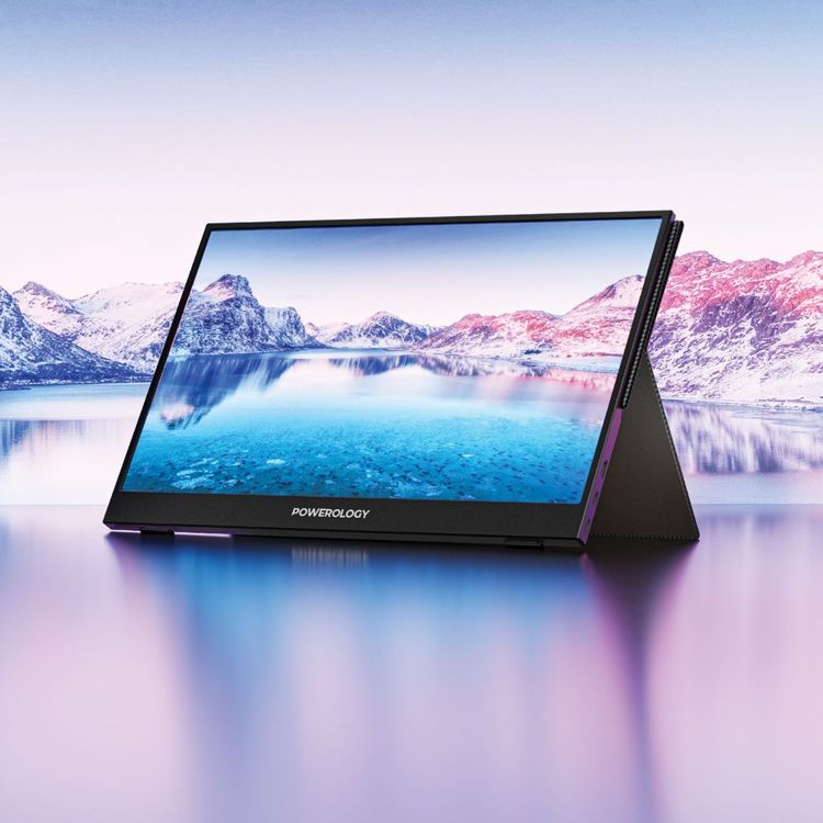 Powerology Portable Full HD Ultra-Slim Monitor - Black