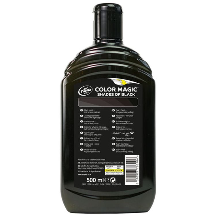 ملمع طلاء السيارات كولور ماجيك من ترتل واكس، 500 مل - أسود غامق