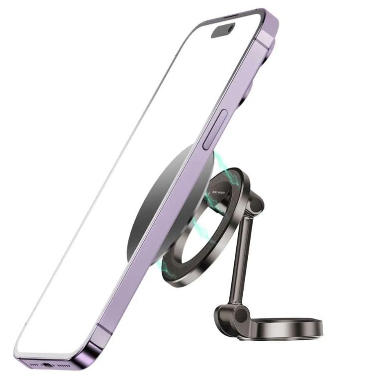 Green Lion Maghold 360 Car Mount, MagSafe Compatible, Powerful Magnet, Zinc Alloy Material - Silver