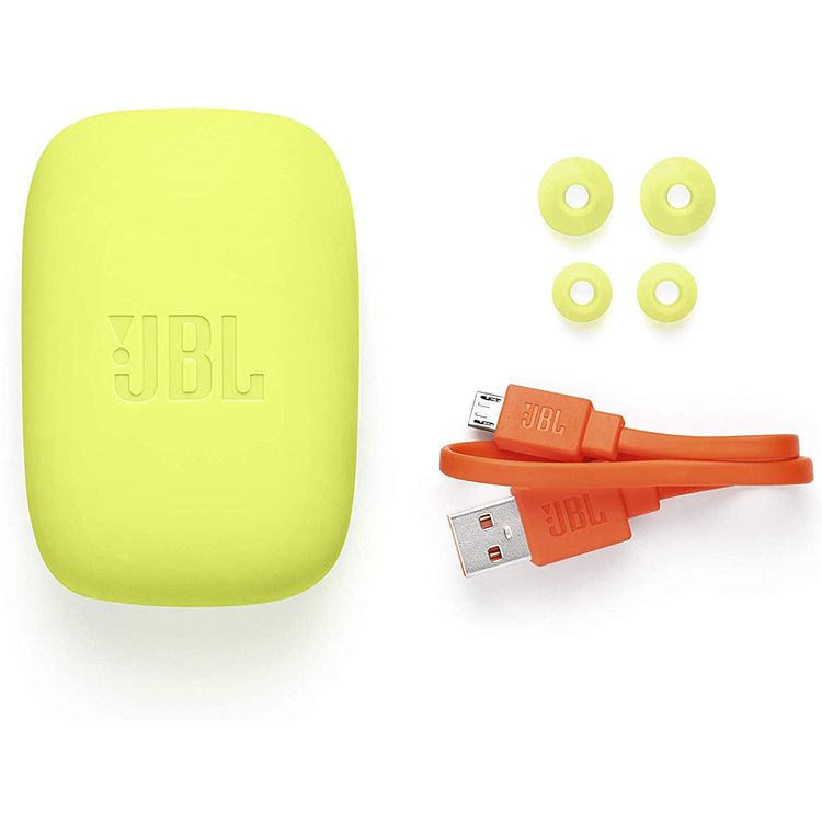 JBL تحمل الغوص سماعات رأس رياضية لاسلكية مقاومة للماء مع مشغل MP3 مدمج ، تصميم مشبك الأذن ، وقت تشغيل لمدة 8 ساعات مع شحن سريع ، سماعة رأس مزودة بأزرار تحكم باللمس ، IPX7 مقاوم للماء