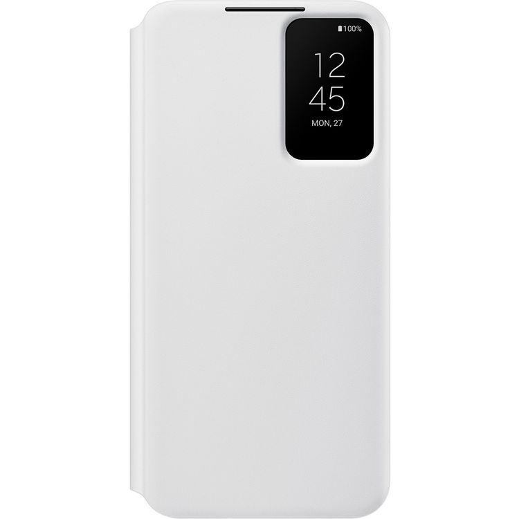 Samsung ZS906CWEGWW S22+ Smart Clear View Cover Samsung Galaxy S22 Plus, Easy phone control, notification, Lightweight Stylish Design - White