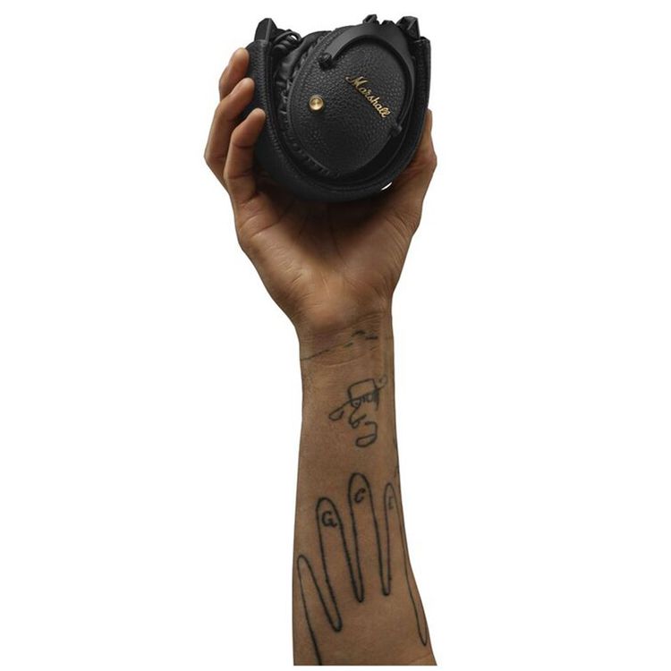 Marshall MONITOR III A.N.C Wireless Headphones with Soundstage Spatial Audio, Rugged and Foldable Design, Multidirectional Control Knob, Adaptive Loudness - Black