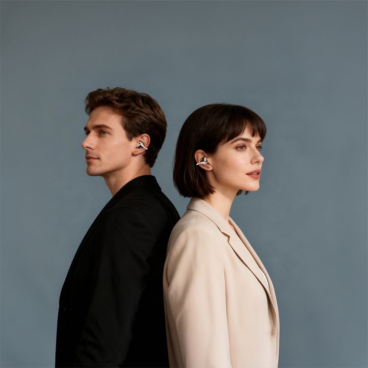 Green Lion Salvador Wireless Earbuds with Clip-On Design, Touch Control, USB-C Charging, Clear Voice Calls, Bluetooth Version 6.0, 2 Hours Charging Time, Up to 16 Hours Playtime, Secure Clip-On Fit - Beige