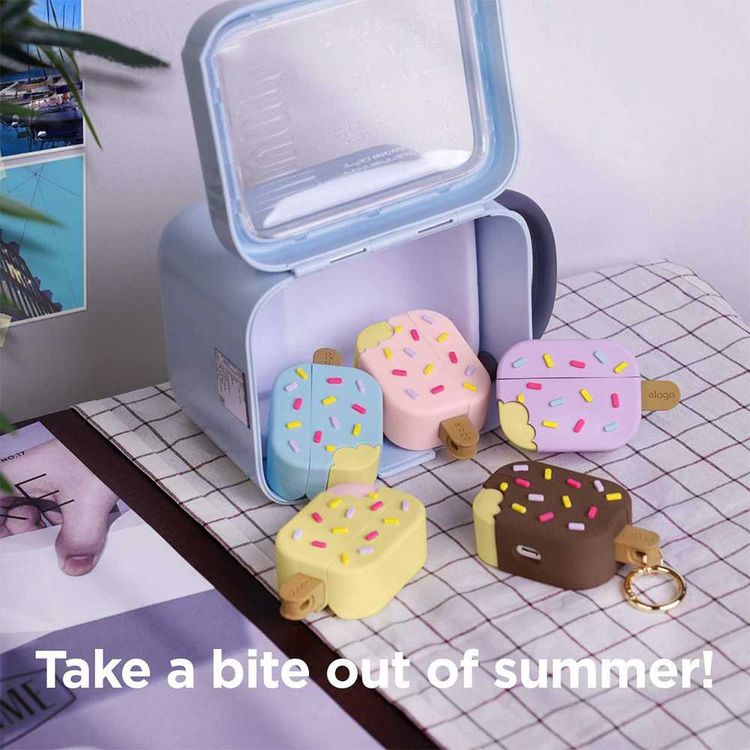 علبة ايس كريم ايلاجو ايربودز برو - أصفر