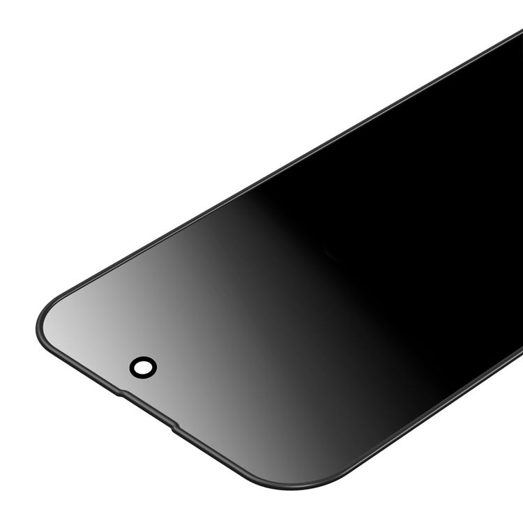 واقي شاشة خصوصية سيليكون ثلاثي الأبعاد من Green Lion لهاتف iPhone 15 - أسود