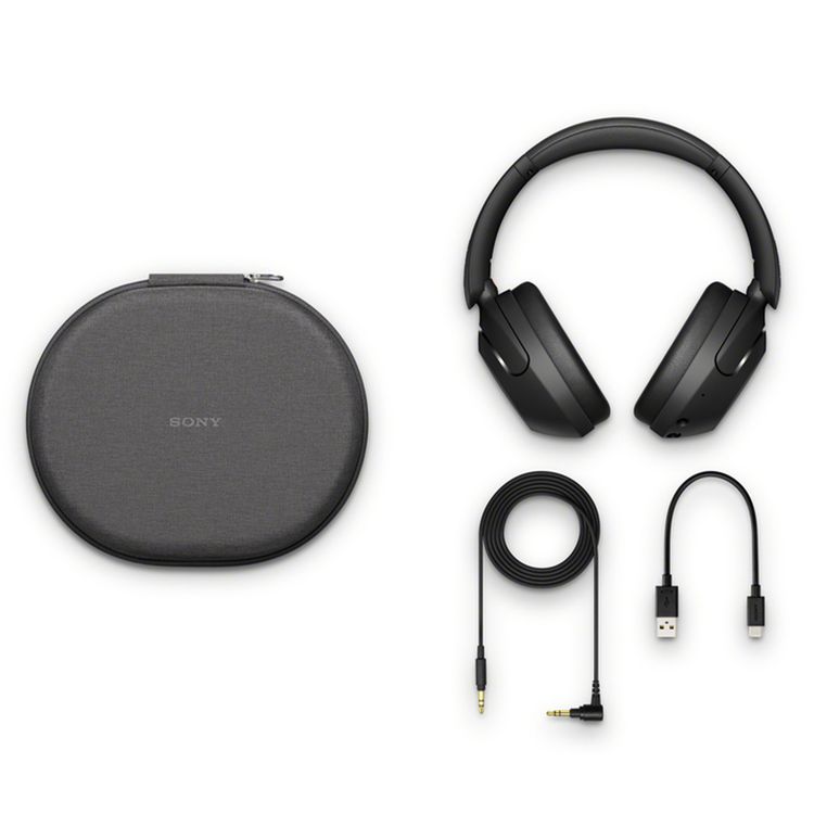 Sony WH-XB910N Wireless Headphones with Noise Cancelling, Compatible with Google Assistant and Alexa, Handy & Foldable Design, Switch Between Devices Effortlessly - Black