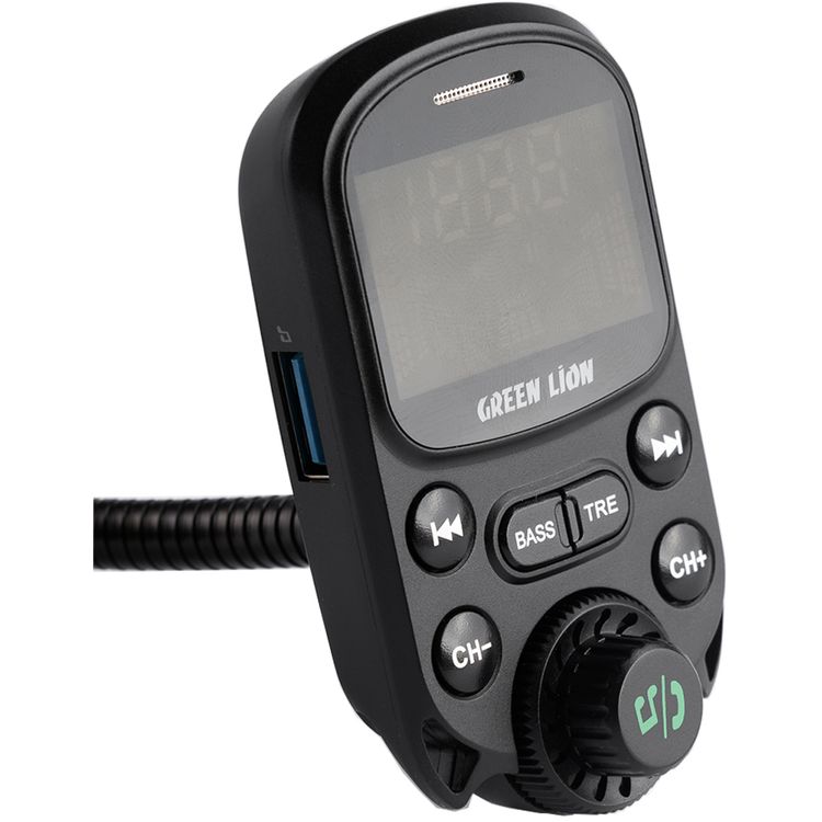 Green Lion Bluetooth Hands-Free FM Car Charger 2 - Black