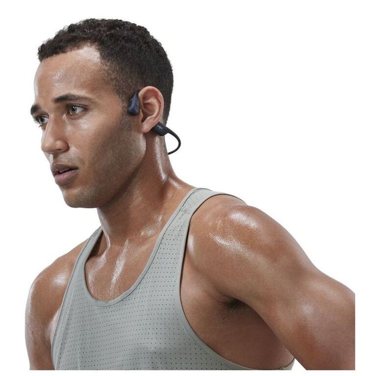 سماعة رأس لاسلكية صغيرة من SHOKZ OpenRun Pro مزودة بميكروفون مدمج وجودة صوت ممتازة وحجم أصغر وملاءمة أفضل - أسود