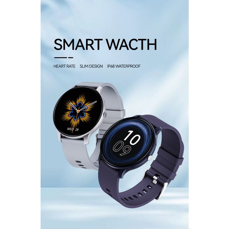 Green Lion GT-FIT Smart Watch, Activity Tracking, Sleep Monitoring, Rotating Button, 5 to 7 Days Battery Life, Multiple Sport Modes, Water Proof, 35 Days Standby Time, Call / Social Notifications - Blue