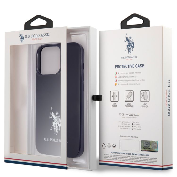 CG MOBILE U.S. Polo Assn. Full TPU Mini Horses Logo USPA Compatible for iPhone 13 Pro (6.1") Drop Resistant, Easy Access to All Ports, Anti-Scratch