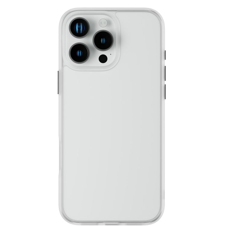 Levelo Solo Case for iPhone 16 Pro Max with Clearview Technology, Matte TPU Bumper, Comfortable Grip, Impact-Resistant Corners, 3H Scratch Resistance - White
