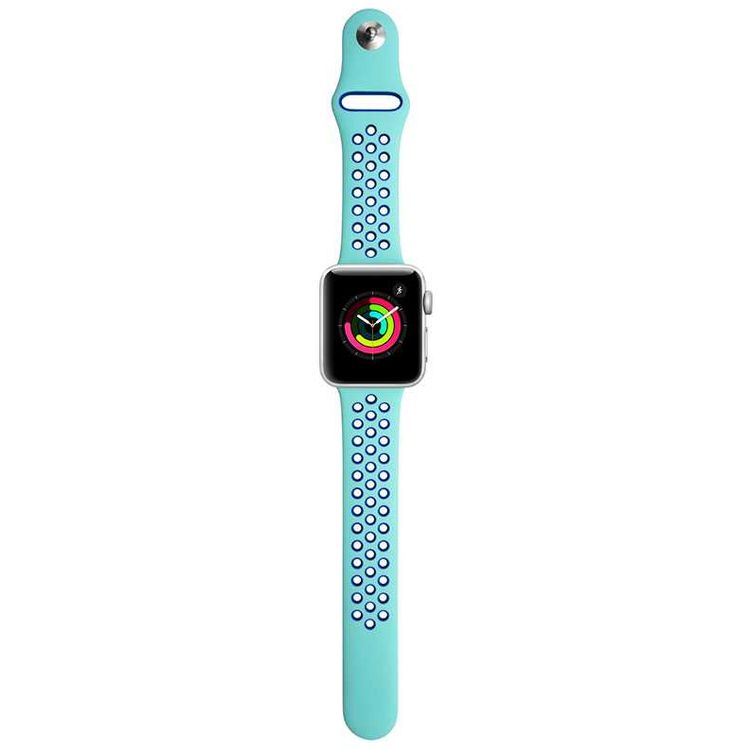 Porodo Nike Watch Band Compatible for Apple Watch 40mm / 38mm - Light Blue/Dark Blue