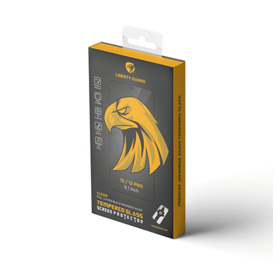 واقي شاشة كامل من Liberty Guard لهاتف iPhone 12 Pro/12، ملمس ناعم، مضاد لبصمات الأصابع، مضاد للخدش - شفاف
