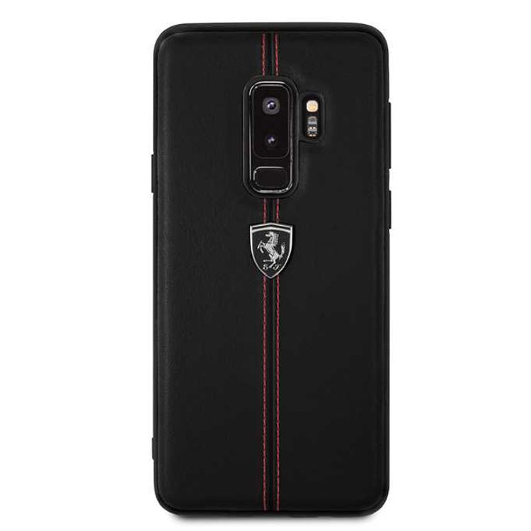 CG Mobile Ferrari Heritage Hard Phone Case Compatible for Samsung Galaxy S9 Plus Protective Mobile Case Officially Licensed - Black