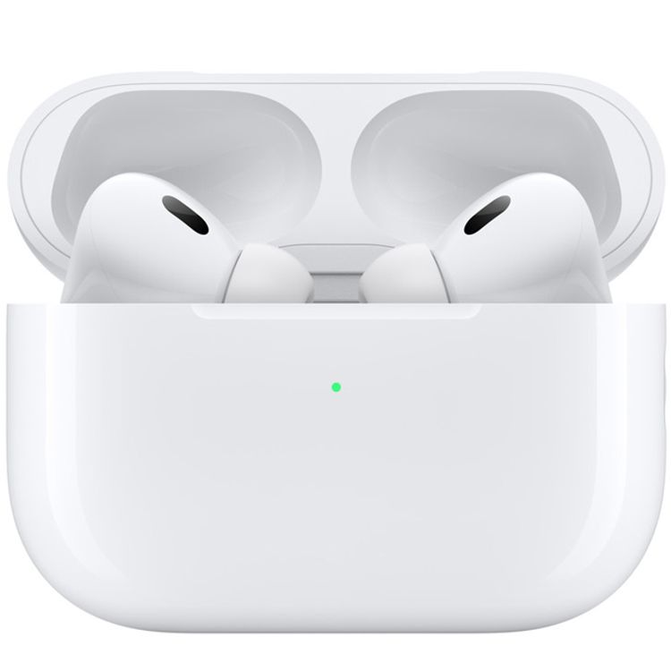 Apple AirPods Pro 2 with USB Type-C Charging Port, Transparency Mode, Voice Assistant Activate via Hey Siri, Active Noise Cancellation, Adaptive EQ, 30 Hours Battery Life with Charging Case, Apple H2 Chip, Skin-detect Sensor, Speech-detecting Accelerometer - White 