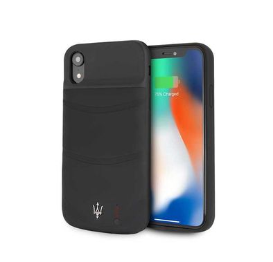 iPhone Xr Case Maserati MAGROPCFCI61BK Power Case 4000mAh iPhone Xr Case - Black