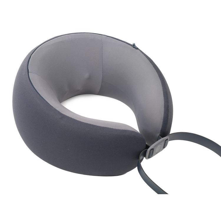 Green Lion Ergonomic Pillow with Neck Massager Function, Quick-Lock Buckle, Breathable Fabric, Quiet Operation, Heat Therapy, Easy to Clean, Powerful Motor, Type-C Charging - Gray