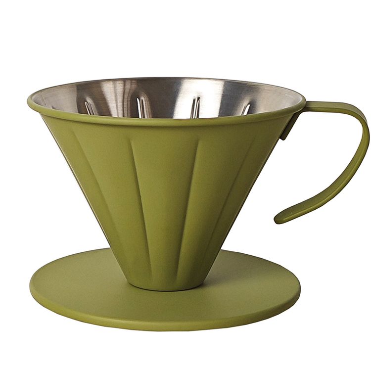 Green Lion V-60 Pro Coffee Maker Set with Gooseneck Kettle, 100 Paper Filters, Precision Scale, Pour-Over Dripper, Adjustable Grinder, 2 Stainless Steel Cups, Travel Case Included - Green