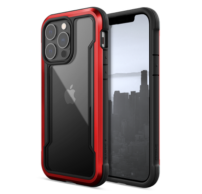X-Doria Raptic Shield Pro Case with Sleek Design Compatible for iPhone 13 (6.1") Durable Aluminum Frame, Easy Access to All Ports, 10ft Drop Tested, Shock Absorbing