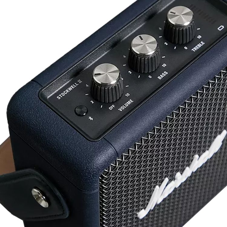 Marshall Stockwell 2 Bluetooth Wireless Stereo Speaker, Lithium-ion Battery, Water Proof, 20 Hours Playing Time, 5 Hours Charging Time, Fast Charge - Indigo