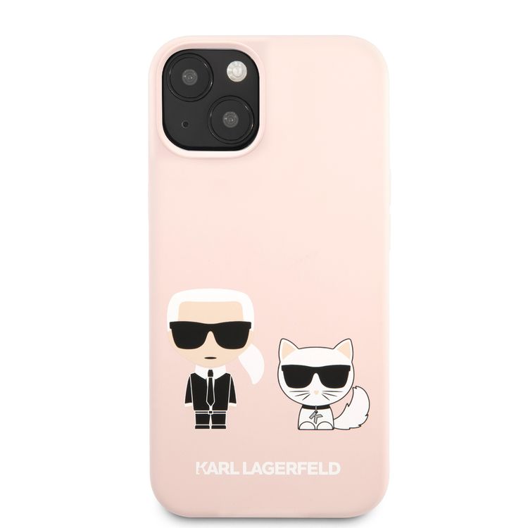 CG MOBILE Karl Lagerfeld Liquid Silicone Case Karl & Choupette Compatible for iPhone 13 Pro Max (6.7") Anti-Scratch, Easy Access to All Ports, Drop Protection & Shock Absorption