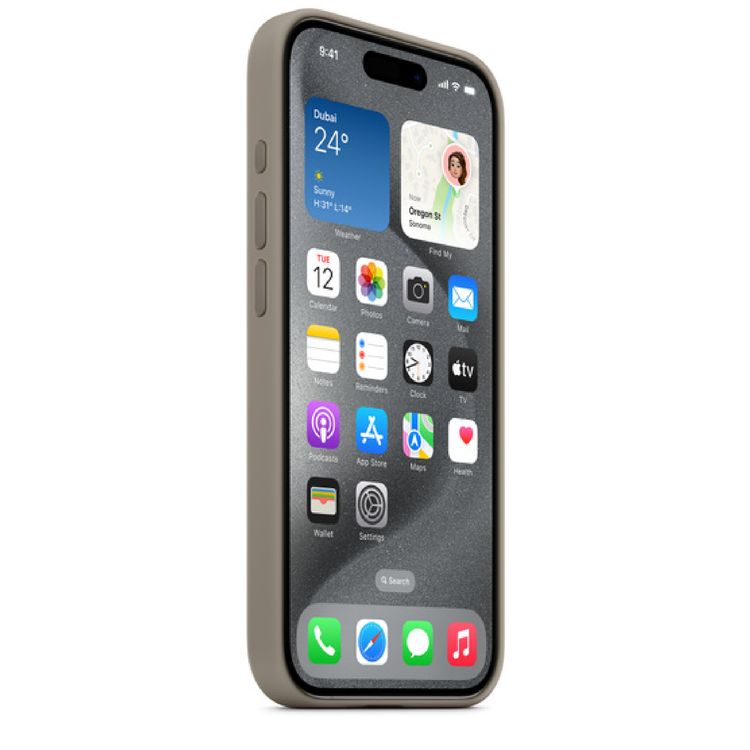 Apple iPhone 15 Pro Max Silicone Case with MagSafe  - Clay