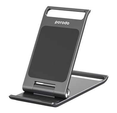 Porodo Foldable Mobile Stand with Aluminum Alloy Material  - Grey