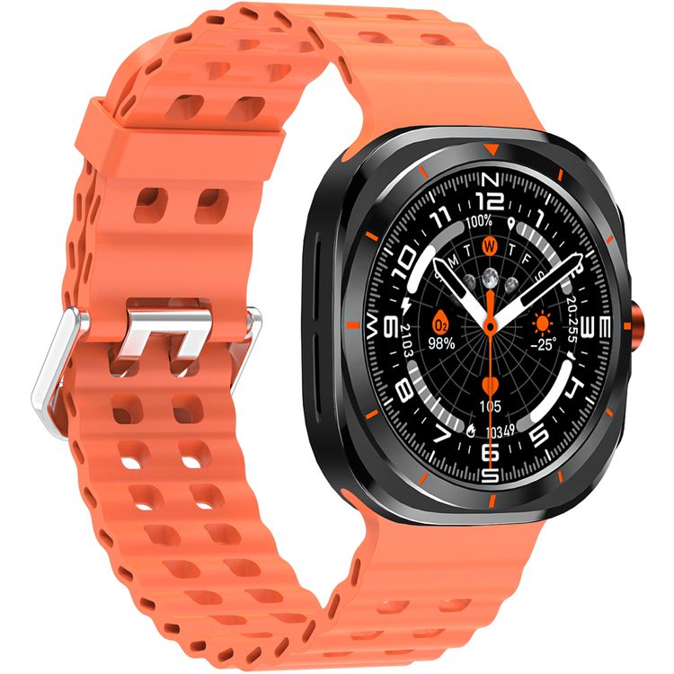 Green Lion Strive Smart Watch with 1.52" IPS Display, Bluetooth Version 5.3, IP65 Waterproof, 5 Days Working Time, Health Monitoring, Sport Modes, 150mAh Battery Capacity, Wireless Charging Type, 2-3 Hours Charging Time, LED Torch, Remote Capture - Orange