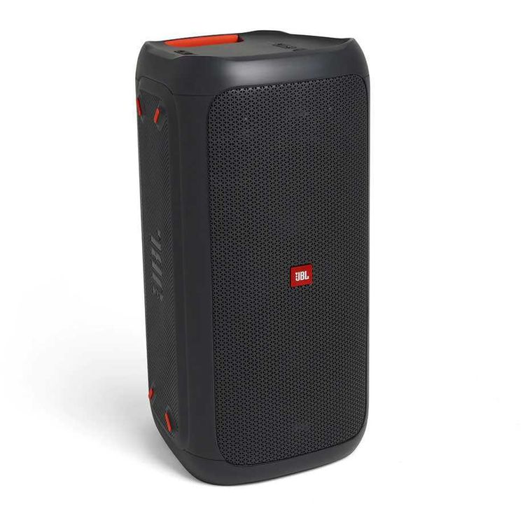 جي بي ال بارتي بوكس ​​100 نظام صوتي لاسلكي محمول بتقنية البلوتوث عالي الطاقة مع بطارية قابلة لإعادة الشحن ومصابيح مدمجة - أسود