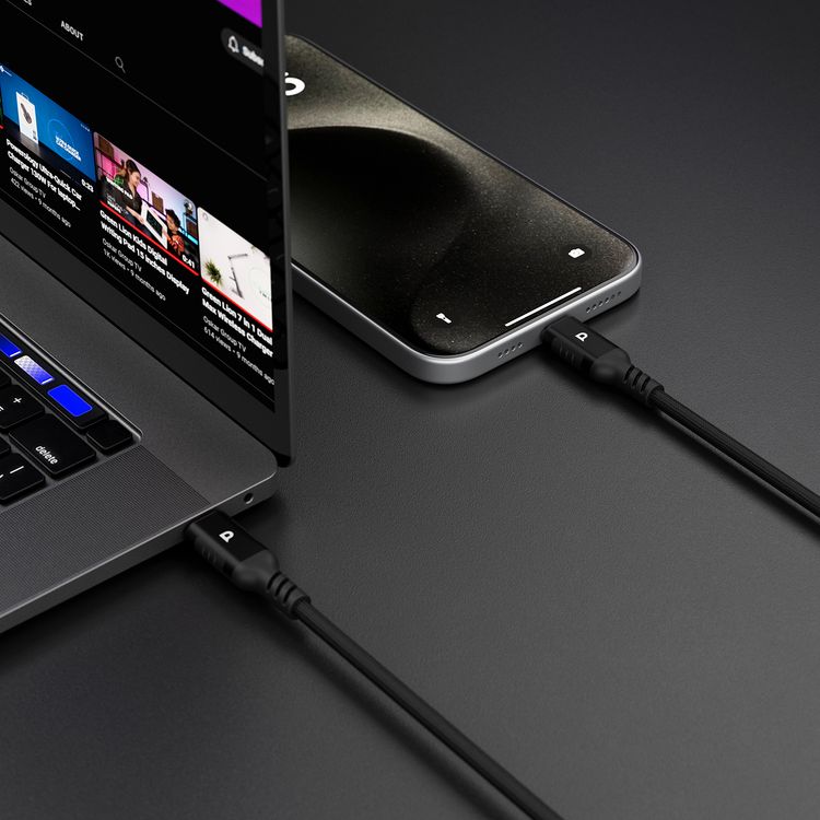 كابل باورولوجي باور سينك ويف من يو إس بي-سي إلى يو إس بي-سي بطول 1.2 متر، مع عمر افتراضي يصل إلى 20000 انحناء، مصنوع من نايلون مضفر، تصميم يمنع التشابك، شحن سريع ونقل بيانات، قدرة توصيل طاقة 60 واط - اللون الأسود.