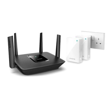 Linksys  Mesh Wifi Router  Mr8300 Tri-Band  & 2 Velop Plug-In Nodes 