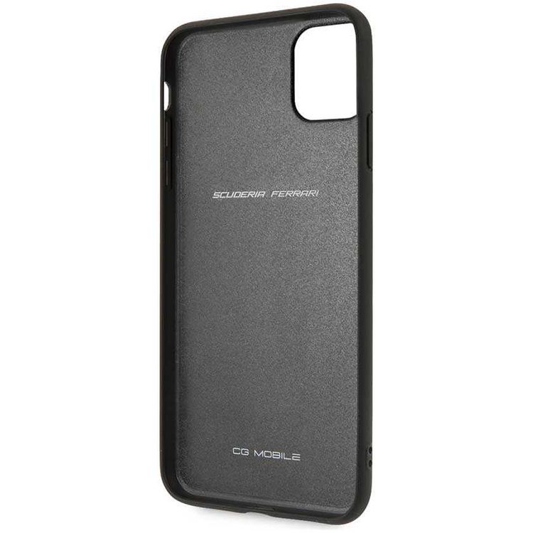 CG MOBILE Ferrari Leather Hard Phone Case Victory Compatible for iPhone 11 Pro Max (6.5") Shock Resistant Mobile Cover Officially Licensed - Red